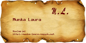 Munka Laura névjegykártya